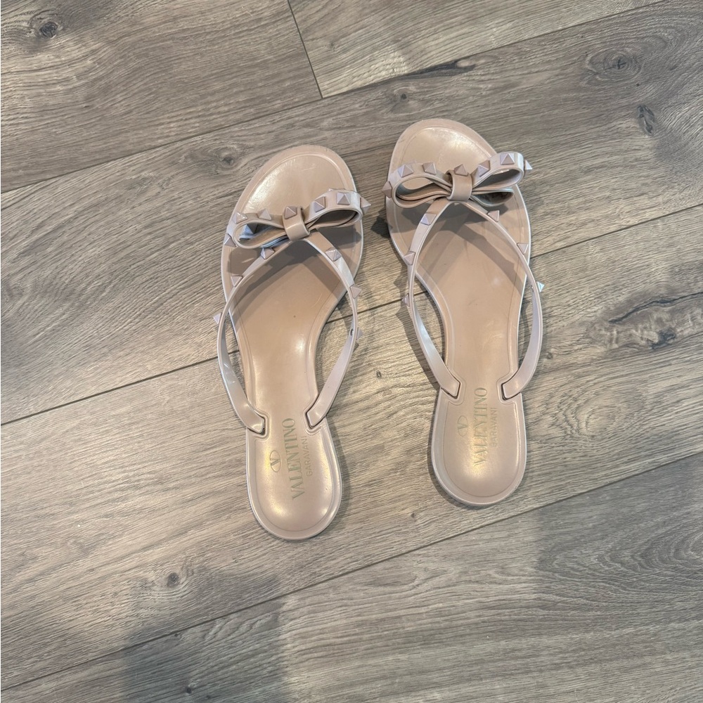 Valentino Nude Studded Women's Sandals - Picture 2 of 10